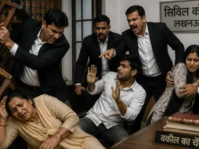 कोर्ट मैरिज से रोकने पर वकीलों का बवाल, चैंबर में बंद करके मां-बेटे को पीटा, युवती से अश्लीलता