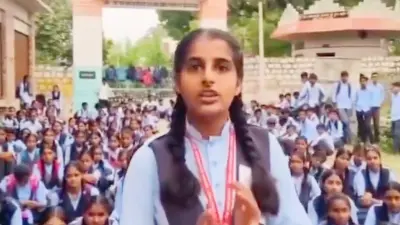 School Students From Beed to Barmer Protest for Facilities