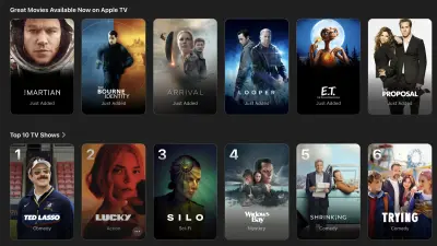 Apple TV+ Adds Classic Movies Including E.T. and Martian